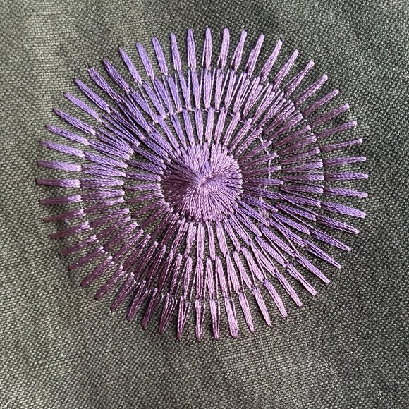 Yaly Couture Linen Embroidered A-line Skirt - EUC - Size 6 - Picture 2 of 4